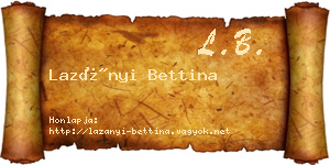 Lazányi Bettina névjegykártya